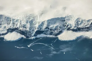 Ice Cliffs from Above, Antarctica