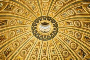 Inside the Dome of St Peter's Basilica