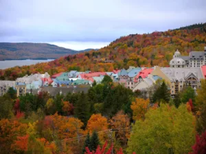 Mont-Tremblant Village and Its Autumn Hills