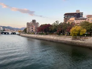 El río Motoyasu y el Parque Memorial de la Paz, Hiroshima