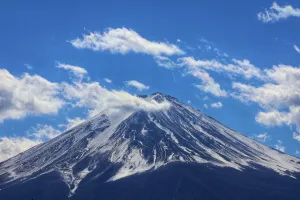 Mount Fuji under a Blue Sky