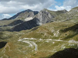 Carretera de montaña en Durmitor