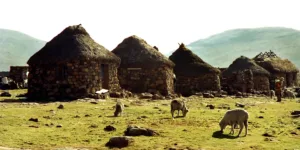 Mountain Village in Lesotho