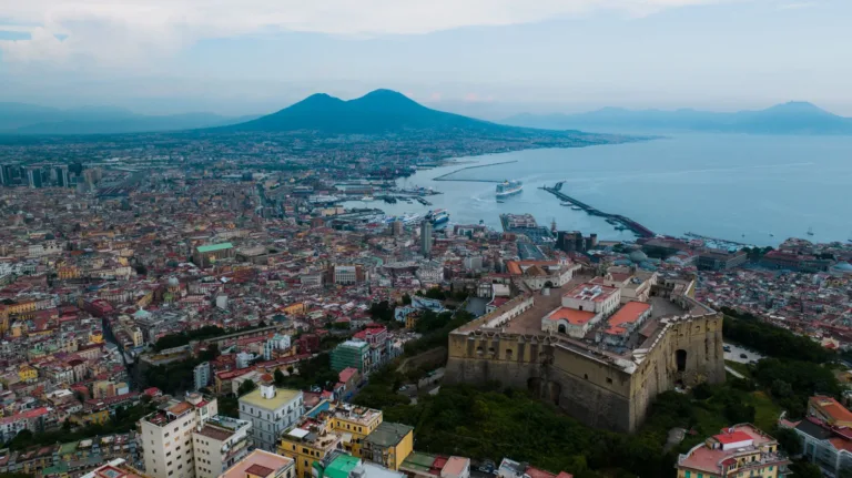 Naples and Vesuvius from the Vomero Hillside