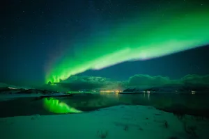 Northern Lights over a Fjord, Tromsø