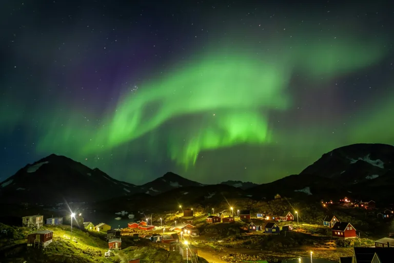Northern Lights over Kulusuk, East Greenland