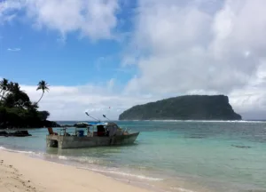 Nu'utele Island from Lalomanu Beach
