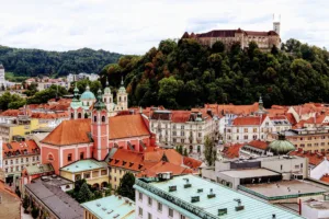 Old Town of Ljubljana below the Castle
