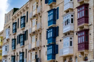 Painted Wooden Balconies, Valletta