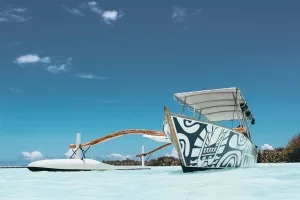 Polynesian Outrigger Boat, Bora Bora