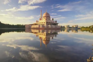 Putra Mosque on Putrajaya Lake