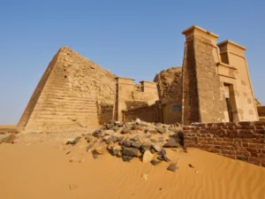 Pyramids of Meroë among the Dunes