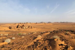Pyramids of Meroë in the Desert