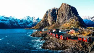 Red Fishing Cabins near Reine, Lofoten