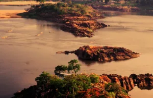 Rocks in the Ubangi River at Bangui