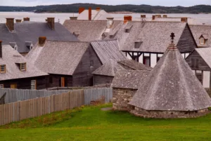 Rooftops of the Fortress of Louisbourg, Nova Scotia