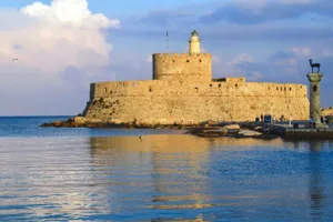 Saint Nicholas Fortress at Golden Hour, Rhodes