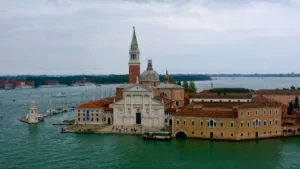 La isla de San Giorgio Maggiore desde arriba, Venecia