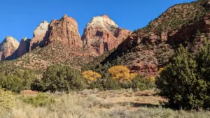 Sandstone Peaks in Autumn, Zion