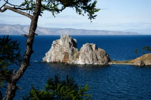 Shaman Rock on Olkhon Island, Lake Baikal