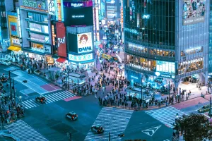 Shibuya Crossing at Night, Tokyo