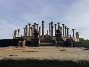 Stone Pillars of the Medirigiriya Vatadage