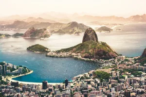 Sugarloaf and Botafogo Bay at Sunset