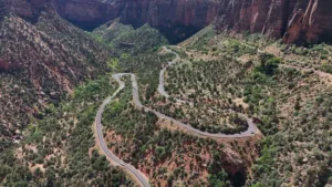 Las curvas de la carretera Zion–Mount Carmel
