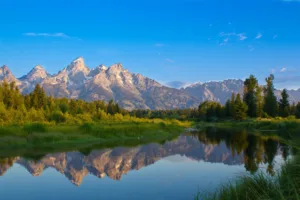 Teton Range Reflected in a Lake