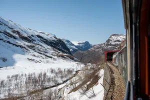 El ferrocarril de Flåm en invierno