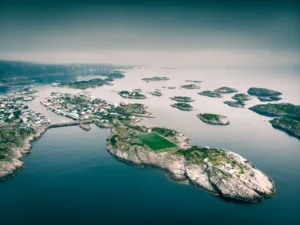The Football Pitch of Henningsvær from the Air