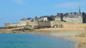 The Walls of Saint-Malo above the Beach