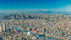 Tokio y el monte Fuji desde arriba