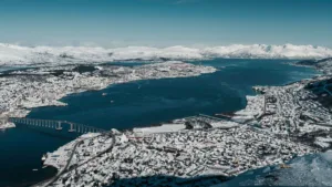 Tromsø in Winter from the Air