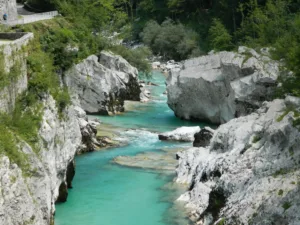 Turquoise Soča River near Tolmin