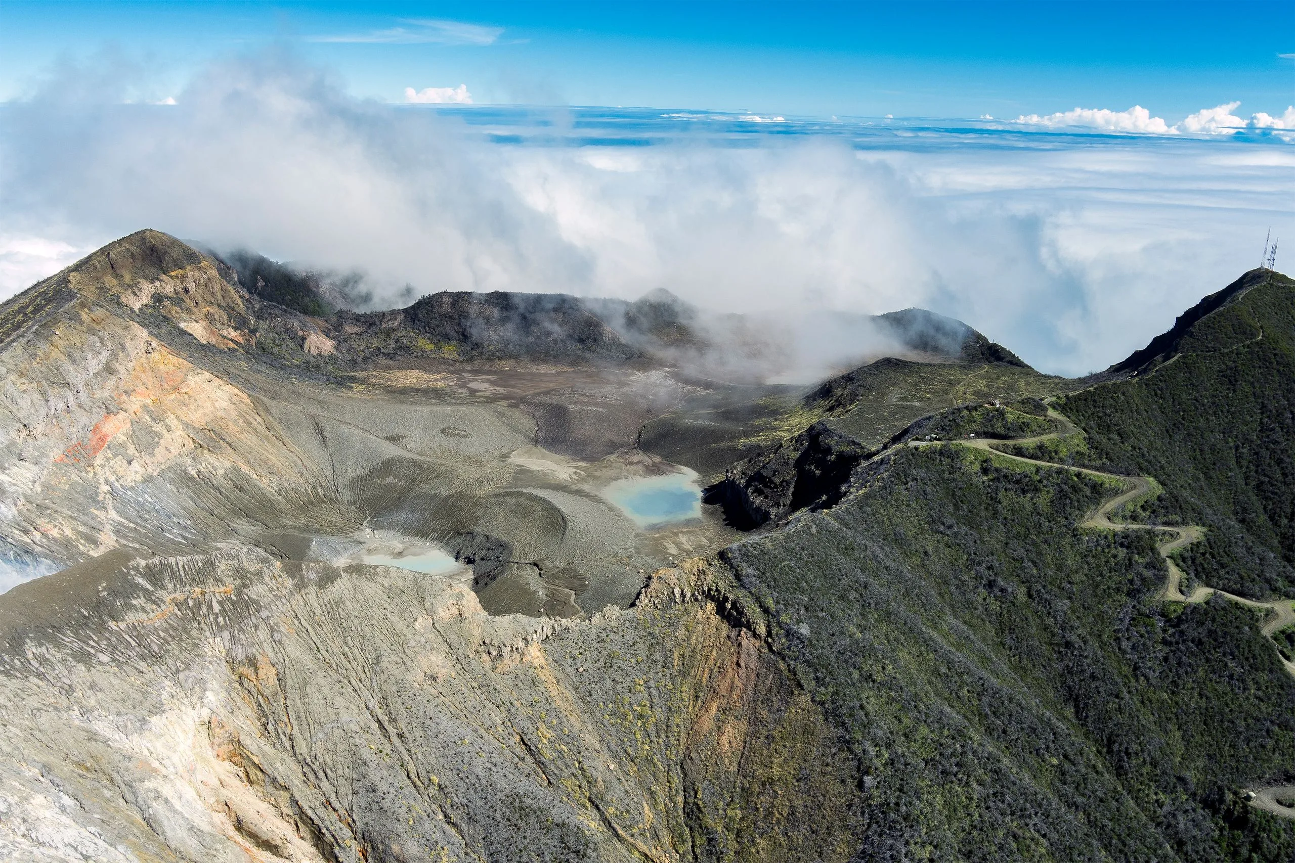 Turrialba Volcano above the Clouds