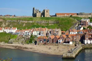 Whitby Abbey above the Old Town