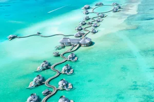 Winding Boardwalk over the Lagoon, Noonu Atoll
