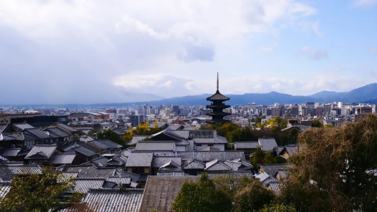 Yasaka Pagoda above the Rooftops of Kyoto