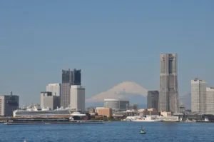 Yokohama Minato Mirai and Mount Fuji
